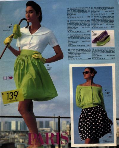 Shooting photos for fashion, La Redoute, years 80's