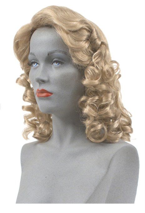 Perruque année 40's blond doré 